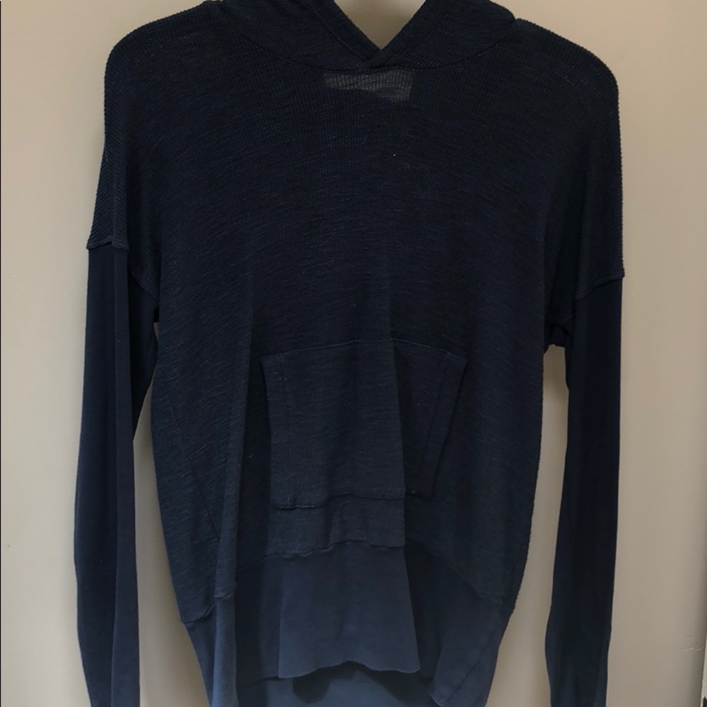 Bloomingdales thermal hoodie in navy